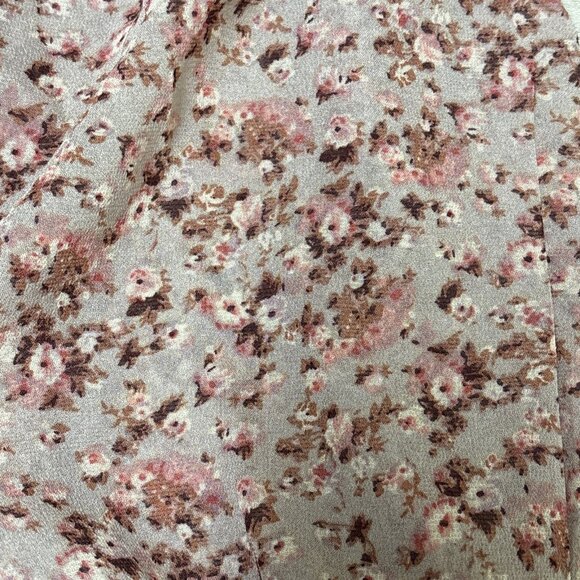 Bohme Peasant Blouse Womens S Blush Floral Smocked Chiffon Long Sleeve Top Boho - Picture 12 of 12